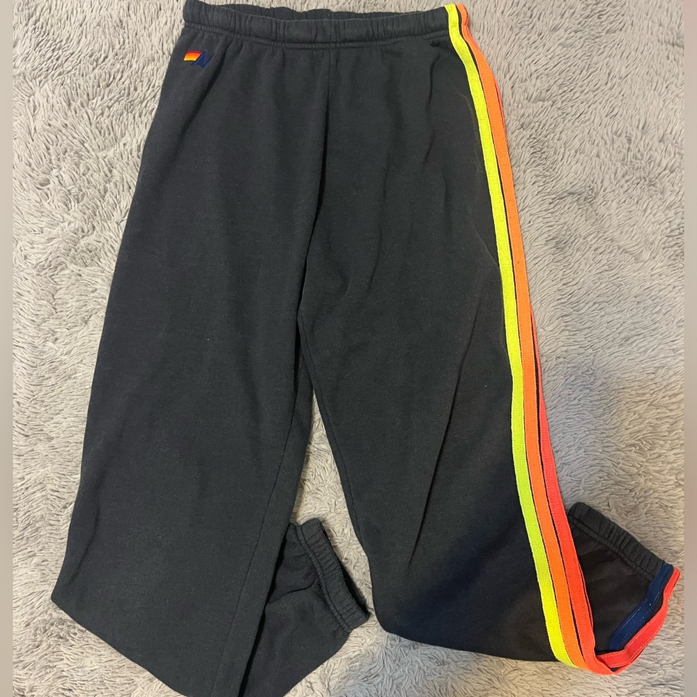 Aviator Nation Charcoal 5 Strip Sweatpants